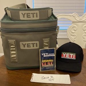 Yeti Highlands Olive Hopper 12 with Trout Hat and Patch